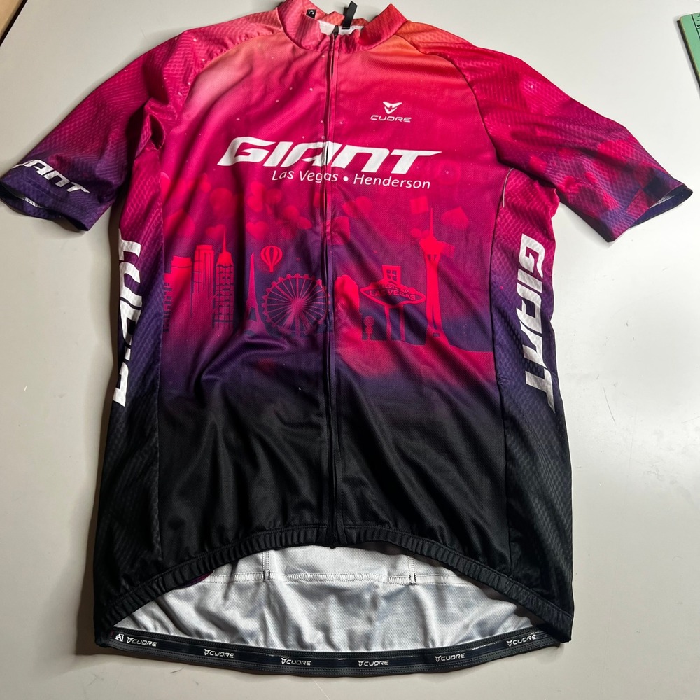 Cuore Giant Las Vegas Henderson Cycling Jersey Mens 2XL Pink Purple Ombre Zip